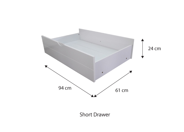 Daisy Super Single Bed Frame with 2 Short Drawers